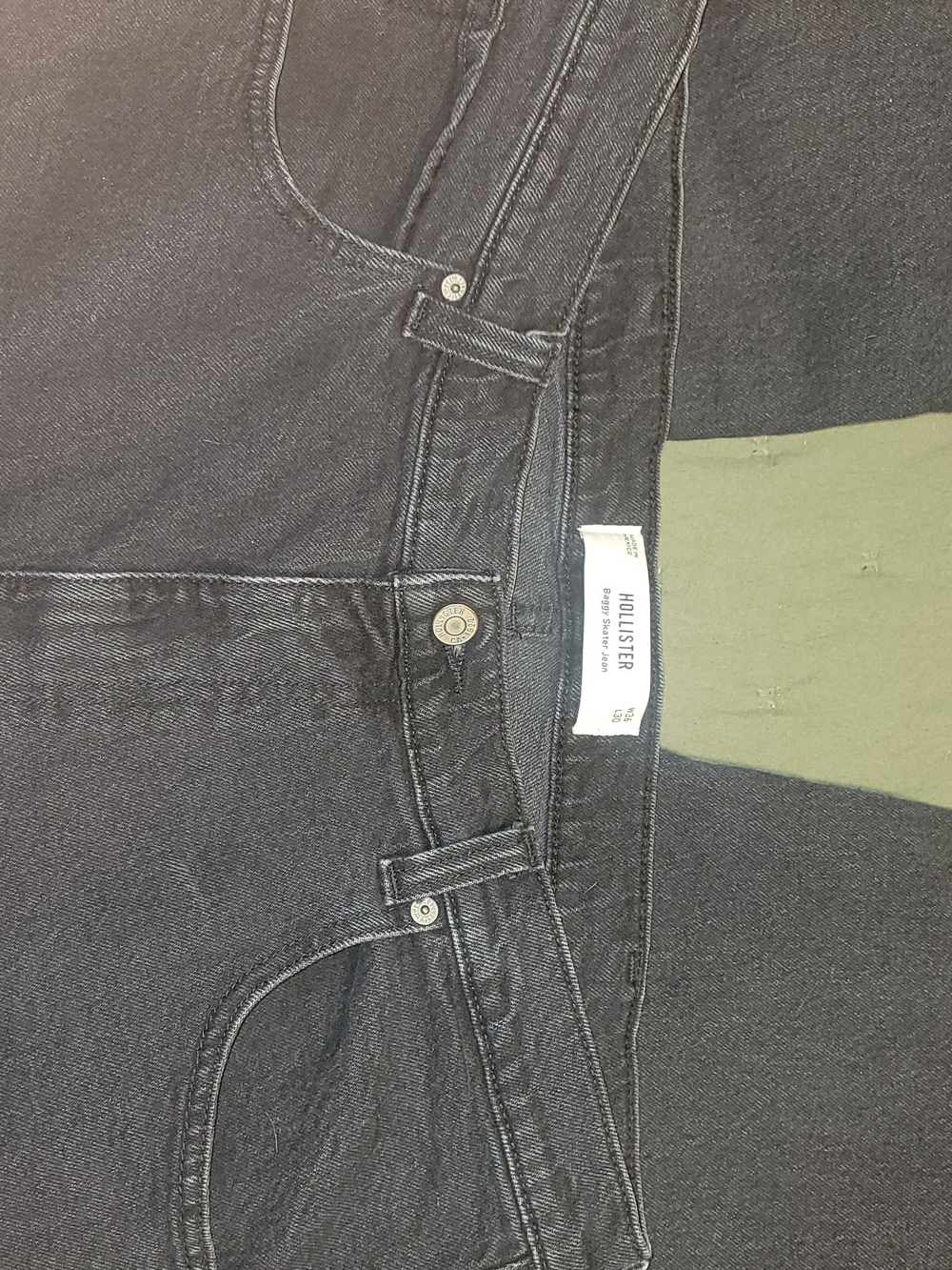 Hollister Men’s Black Skater Baggy Jeans 36x30